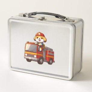Dog Firefighter Classic T-Shirt (1) Metal Lunch Box