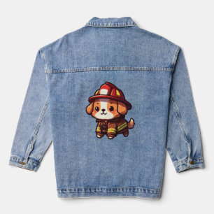 Dog Firefighter Classic T-Shirt (2) Denim Jacket