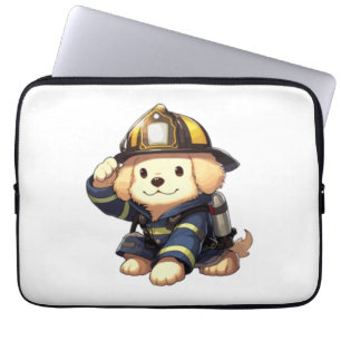 Dog Firefighter Classic T-Shirt Laptop Sleeve