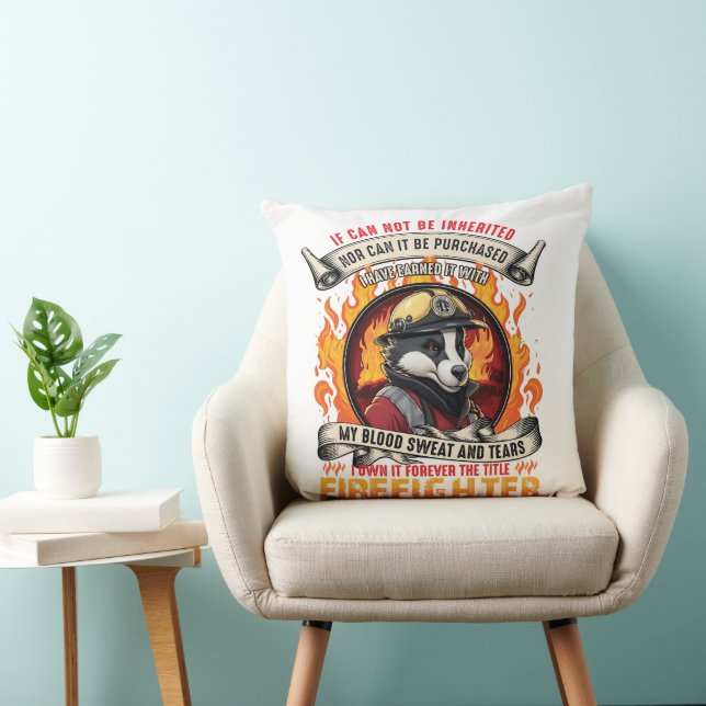 Dog Firefighter Cushion (Chair)