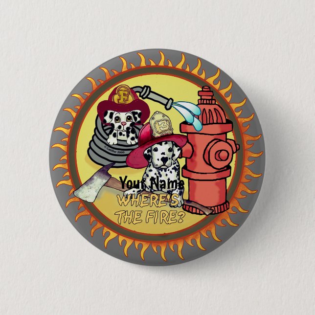 Dog Firefighters  button (Front)