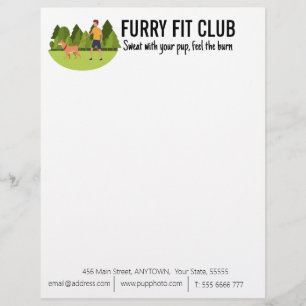 Dog Fitness & Exercise Business Custom  Letterhead