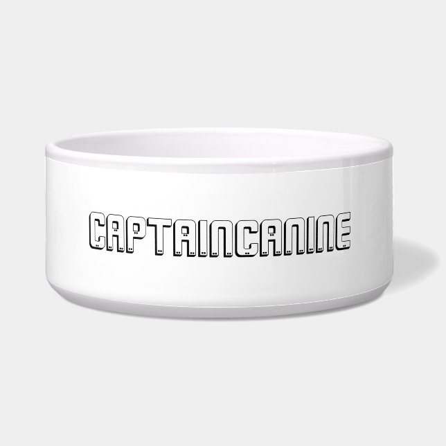 DOG FOOD BOWL CERAMIC DESIGN STYLE  (Front)