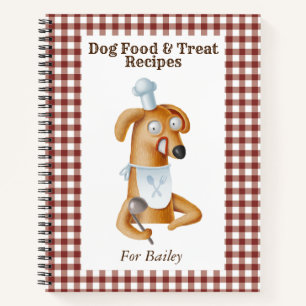 Dog Food Treat Recipes Cookbook Notebook