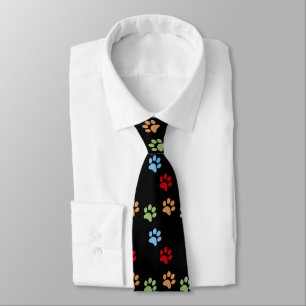 Dog footprint tie