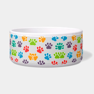 Dog footprints Ceramic Pet Bowl