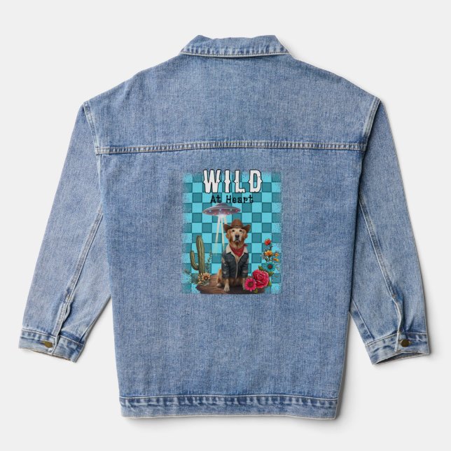 dog-French cowboy Denim Jacket (Back)