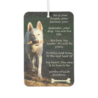 Dog friend car air freshener