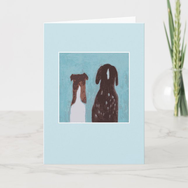 Dog Friends - blue Card (Front)