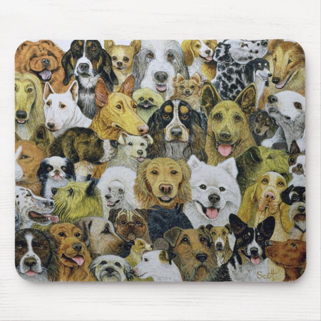 Dog Friends Mouse Pad (Front)