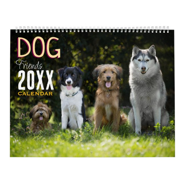 Dog Friends Wall Calendar 2027 Animals (Cover)