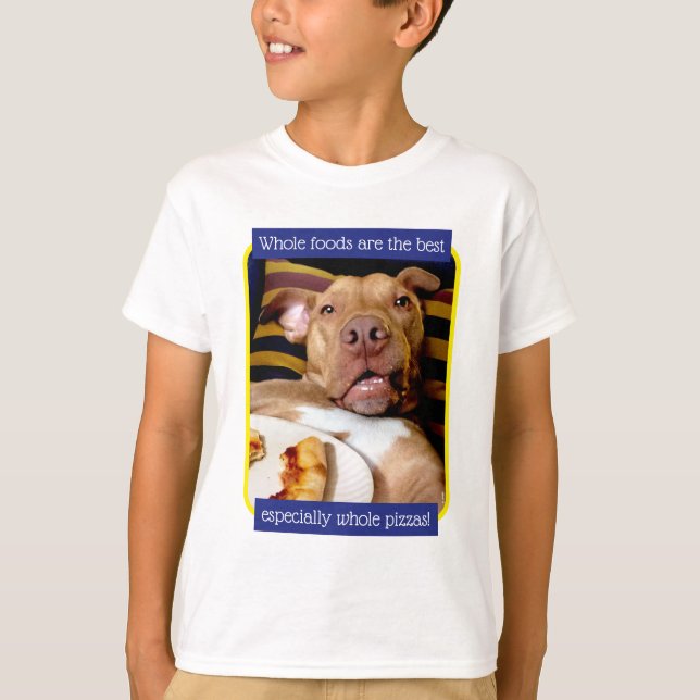 Dog Full Of Pizza T-Shirt (Front)
