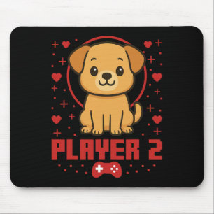 Dog Gamer Couple Dog Retro Pixel Arcade  Mouse Pad