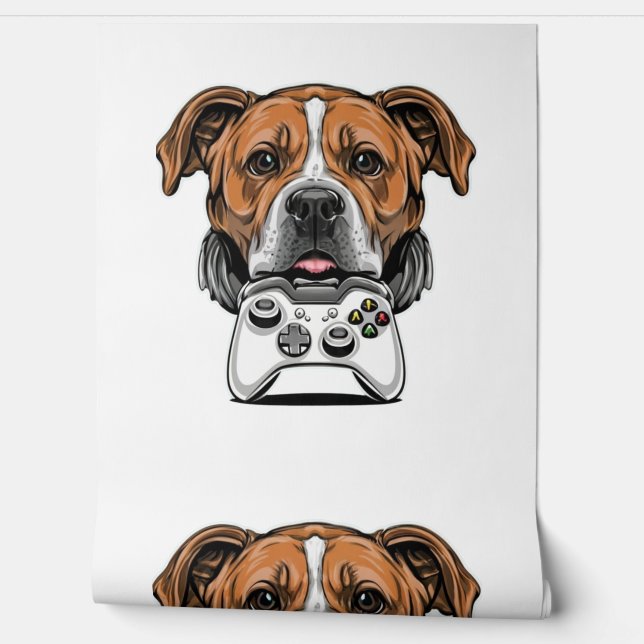 Dog Gamer - Video Game   Wallpaper (Unrolling)