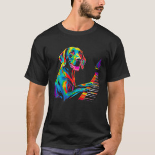 Dog German Shorthaired Pointer Piano Pianist T-Shirt