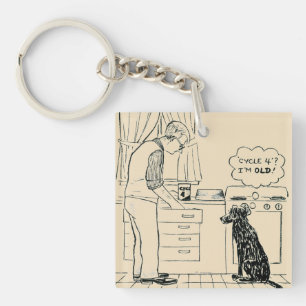 Dog Getting Older Key Ring