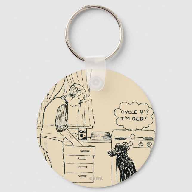Dog Getting Older Key Ring (Front)