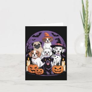 Dog Ghost Cute Dog Dressed As Ghost Funny Card