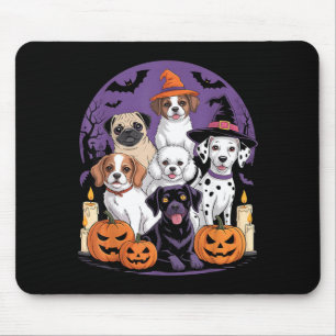 Dog Ghost Cute Dog Dressed As Ghost Funny Mouse Pad