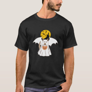 Dog Ghost Cute Dog Dressed As Ghost Funny T-Shirt