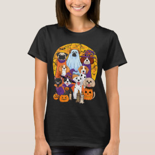 Dog Ghost Cute Dog Dressed As Ghost Funny T-Shirt