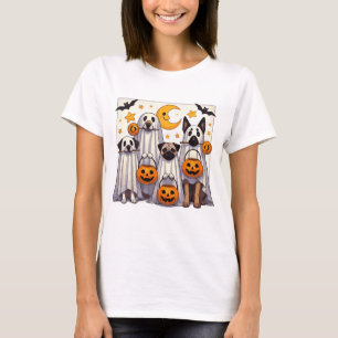 Dog Ghost Cute Dog Dressed As Ghost Halloween Dog T-Shirt