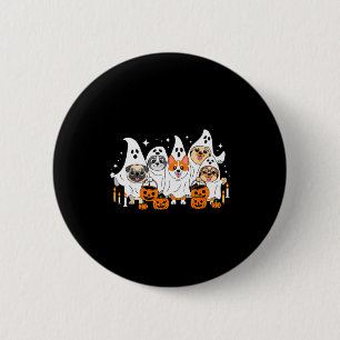 Dog Ghost Halloween  6 Cm Round Badge