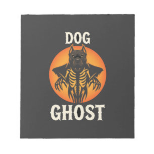 Dog Ghost Halloween Horror Vector Notepad
