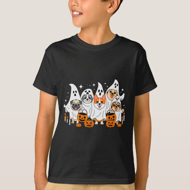 Dog Ghost Halloween  T-Shirt (Front)