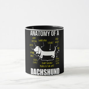 Dog Gift   Anatomy Of Dachshund Mug