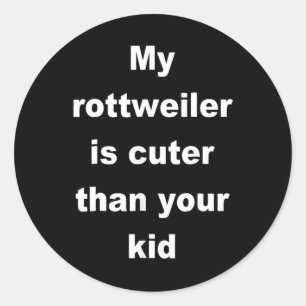 Dog Gift Baby rottweiler Classic Round Sticker