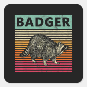 Dog Gift Badger Wisconsin Square Sticker