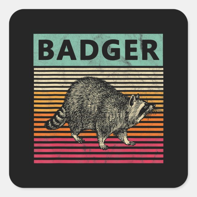 Dog Gift | Badger  Wisconsin Square Sticker (Front)