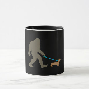 Dog Gift   Bigfoot Walking Dachshund Mug