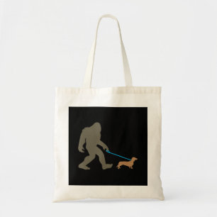 Dog Gift   Bigfoot Walking Dachshund Tote Bag