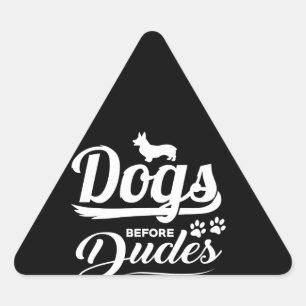 Dog Gift corgi dog - dogs bee dudes Triangle Sticker