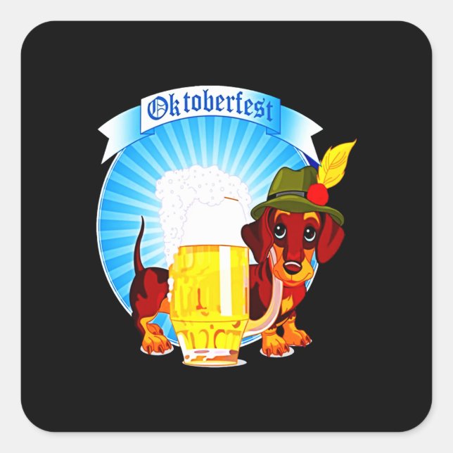 Dog Gift | Dachshund Cool Square Sticker (Front)