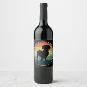 Dog Gift   Dachshund Dog Lover Gifts Distressed Wine Label