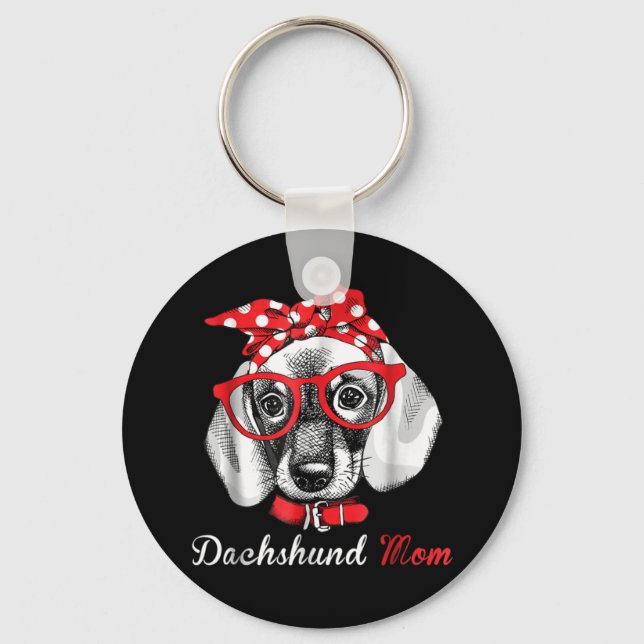 Dog Gift | Dachshund Mom Lovely Key Ring (Front)