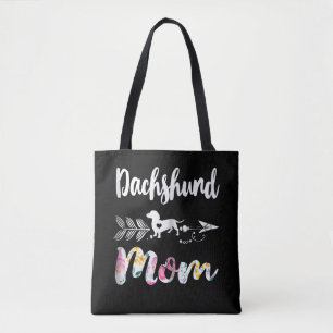 Dog Gift   Dachshund Mum Dachshund Floral Tote Bag
