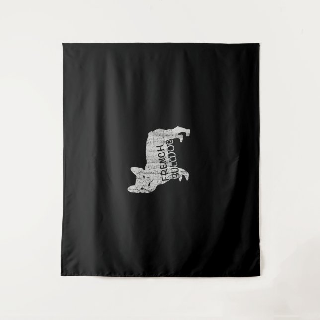 Dog Gift |  Fierce French Bulldog Tapestry (Front)