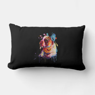 Dog Gift French Bulldog Hand Drawing Art Lumbar Cushion