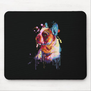 Dog Gift French Bulldog Hand Drawing Art Mouse Pad