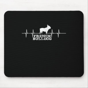 Dog Gift French Bulldog Heart Mouse Pad