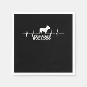 Dog Gift French Bulldog Heart Napkin
