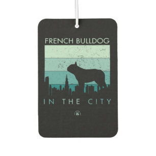 Dog Gift French Bulldog In The City Car Air Freshener