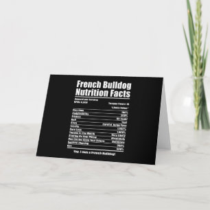 Dog Gift French Bulldog Nutrition Facts Invitation