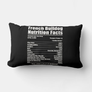 Dog Gift French Bulldog Nutrition Facts Lumbar Cushion