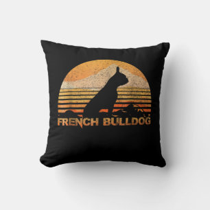 Dog Gift French Bulldog White Cushion