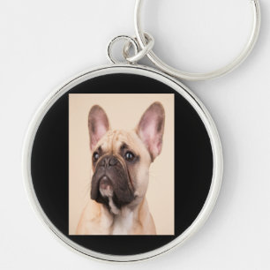 Dog Gift French Bulldog With Poor Face Key Ring